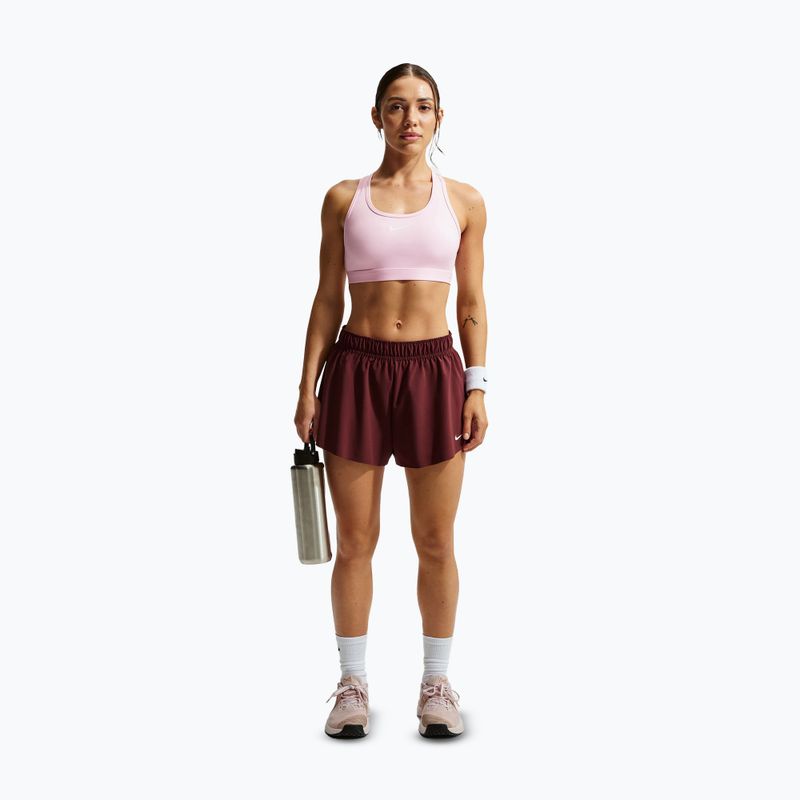 Biustonosz treningowy Nike Swoosh Medium Support pink foam/stone mauve/white 2
