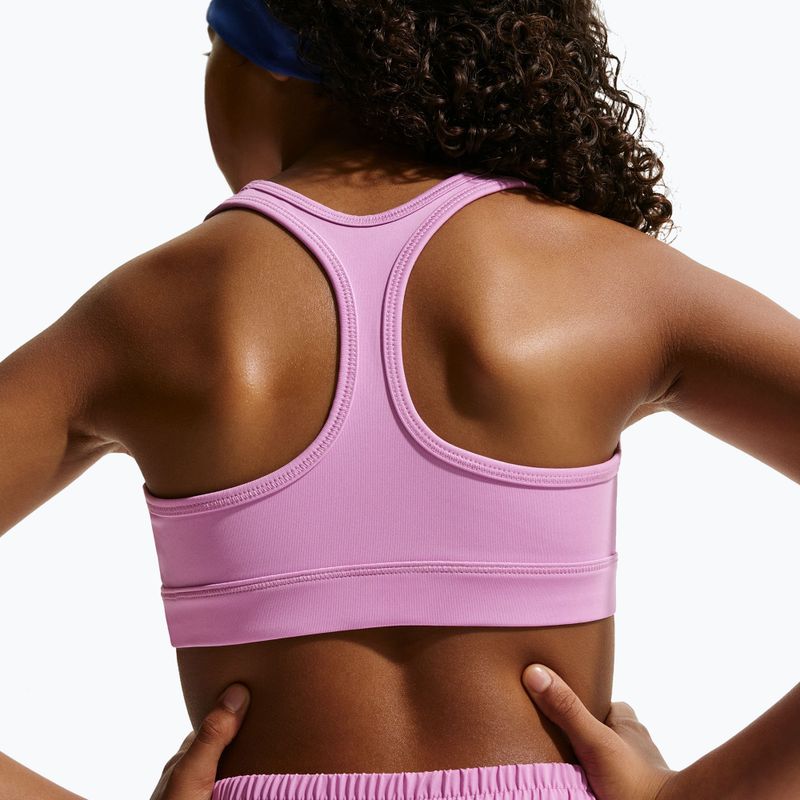 Biustonosz treningowy dziecięcy Nike Swoosh light magenta/white 3
