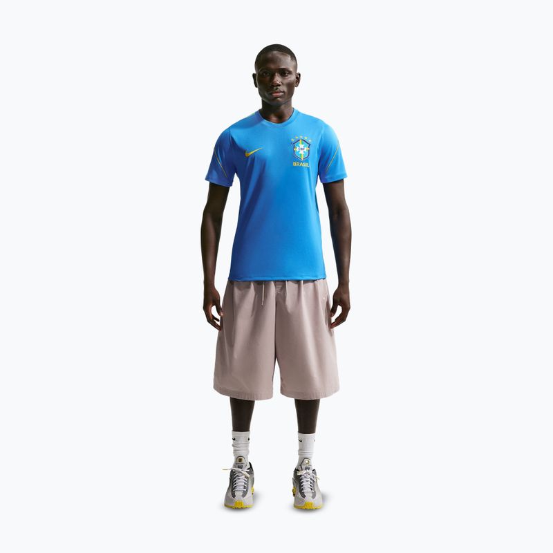 Koszulka piłkarska męska Nike Brazil Strike light photo blue/light menta/midwest gold 2