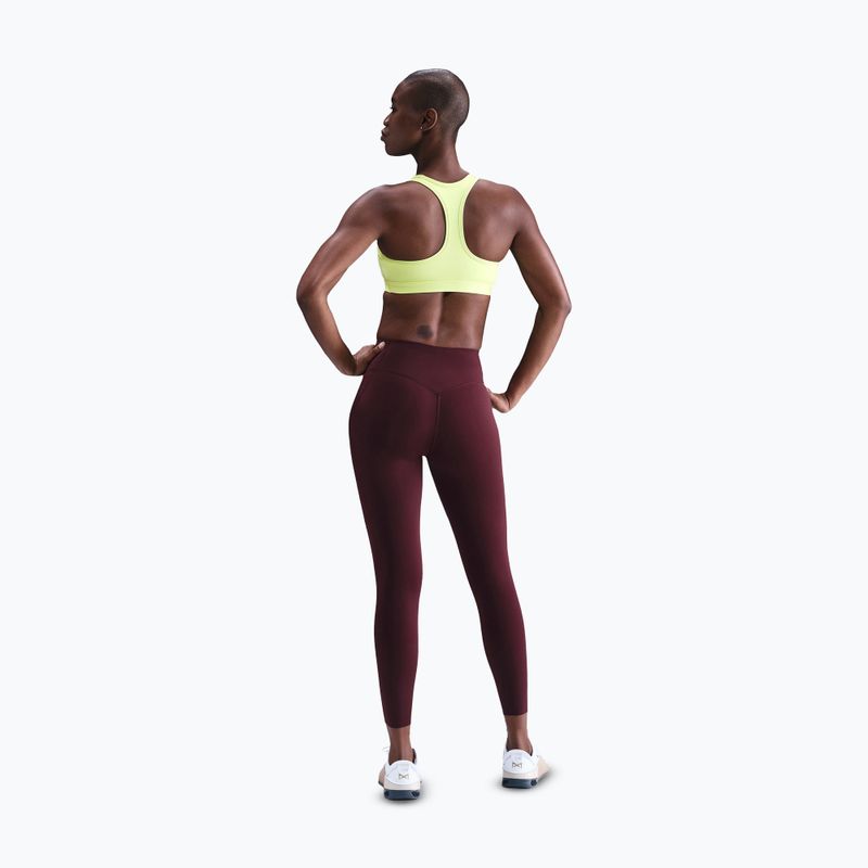 Biustonosz treningowy Nike Swoosh Medium Support light lemon twist/stone mauve/white 3