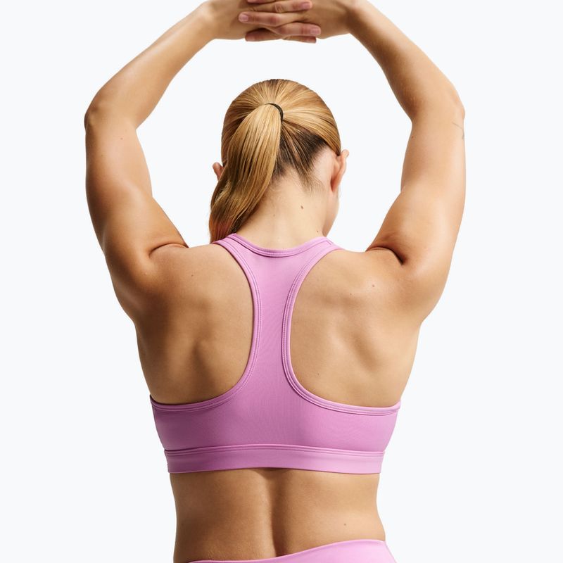 Biustonosz treningowy Nike Swoosh Medium Support light magenta/white 3