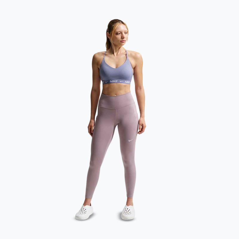 Biustonosz treningowy Nike Dri-Fit Indy Light Support iron purple/iron purple/white 2
