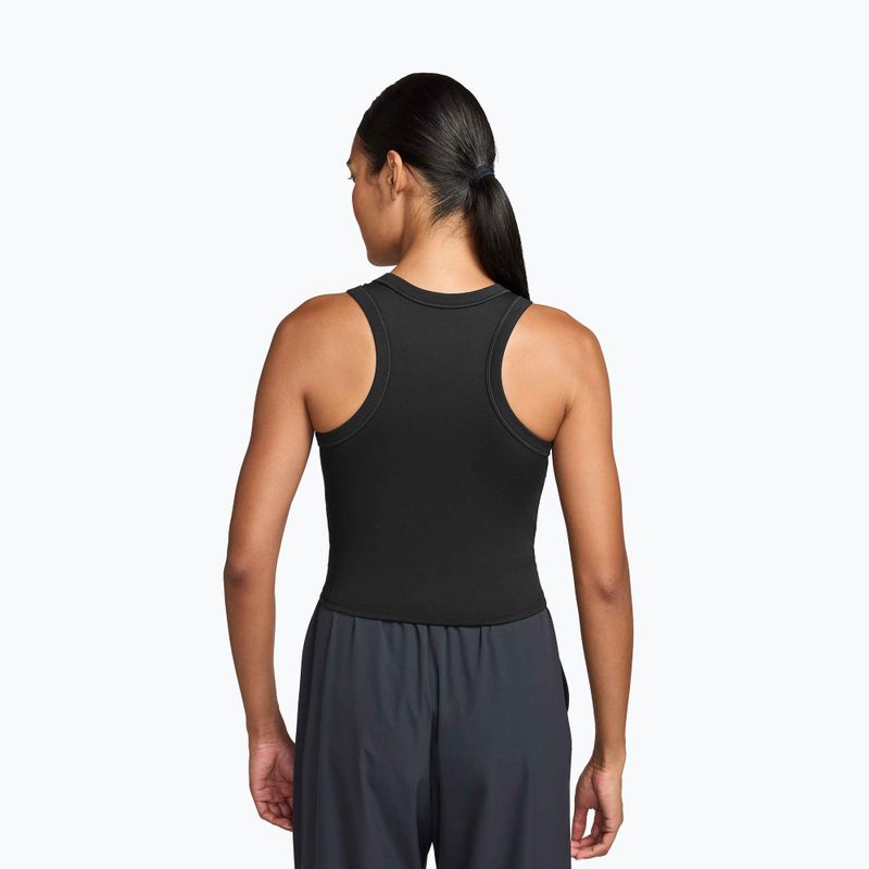 Koszulka damska Nike One Fitted Dri-Fit Cropped Tank thunder black/white 2