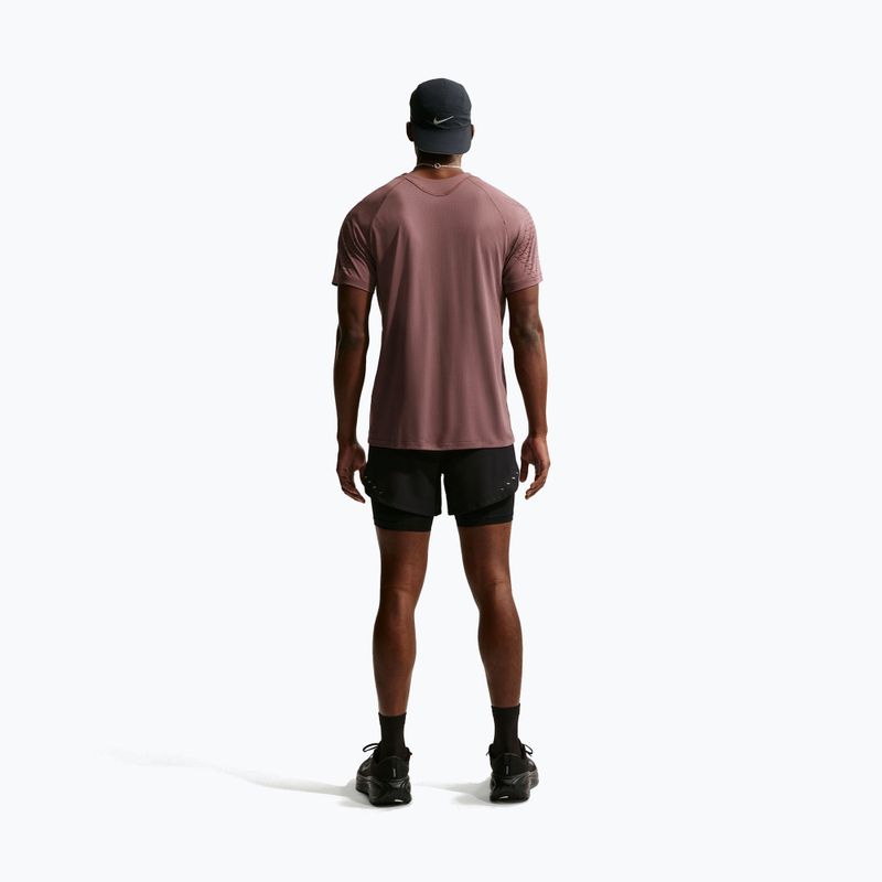 Koszulka do biegania męska Nike Stride Dri-Fit ADV tattoo/burgundy crush 4