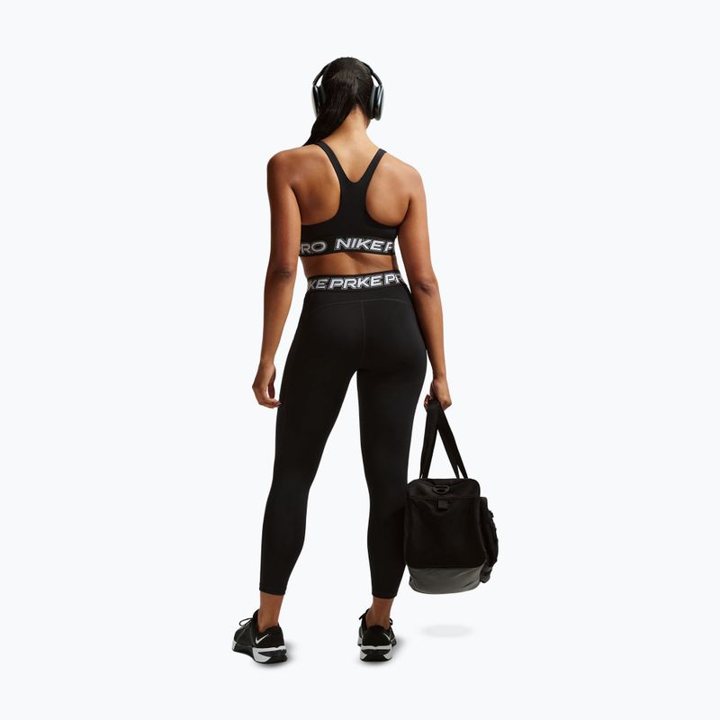 Biustonosz treningowy Nike Pro Light Support Non Padded black/white/metallic silver 3