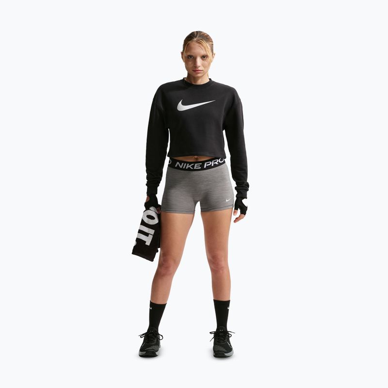 Bluza treningowa damska Nike Pro Dri-Fit Crew Neck black/metallic silver/white 2