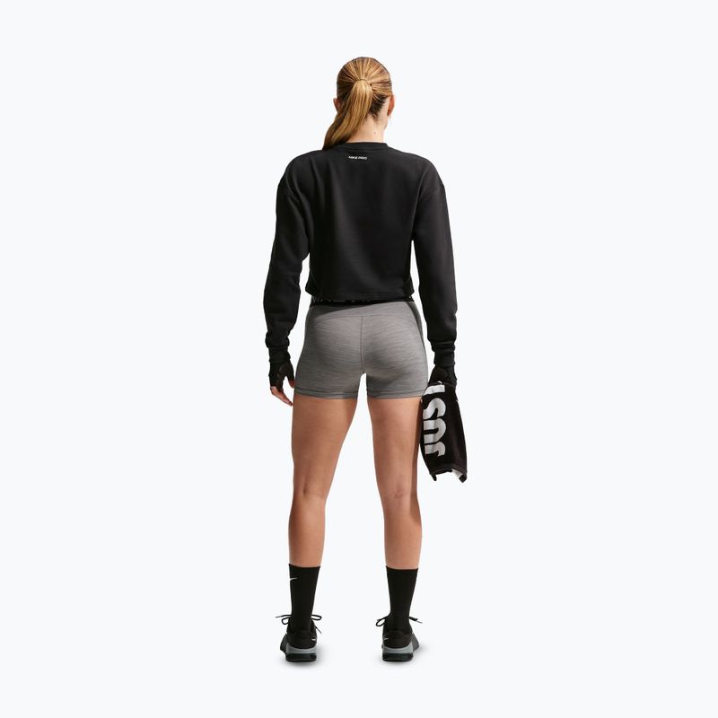 Bluza treningowa damska Nike Pro Dri-Fit Crew Neck black/metallic silver/white 3