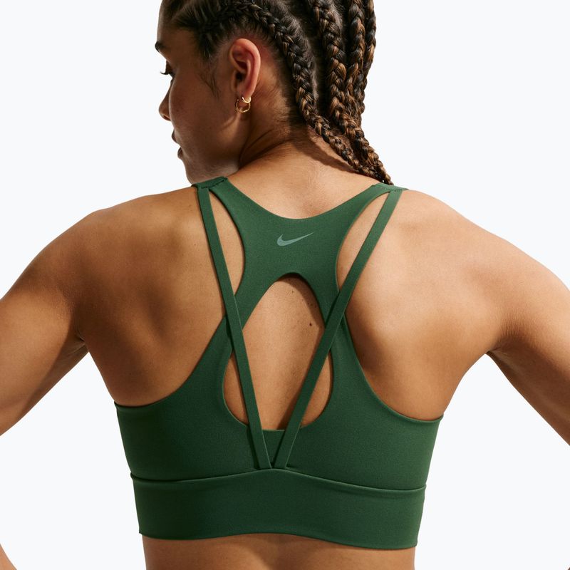 Biustonosz treningowy Nike Zenvy Light Support Longline fir/white 5