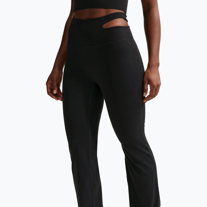 Spodnie treningowe damskie Nike Zenvy High-Waisted Flared black/pcg3c 4