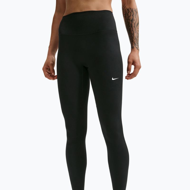Legginsy damskie Nike One Seamless Front High-Waisted black/white 4