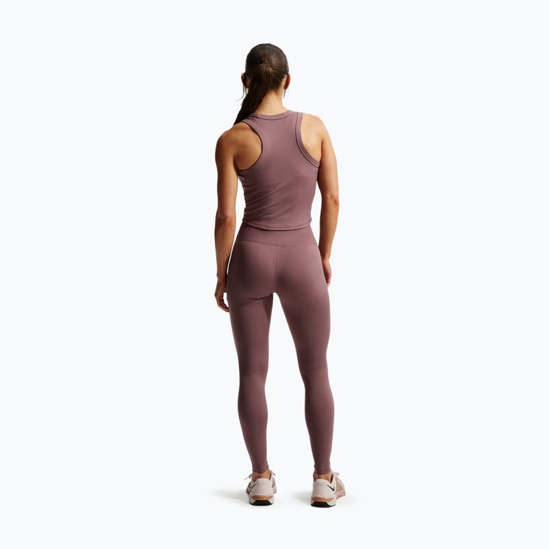 Legginsy damskie Nike One Seamless Front High-Waisted tattoo/white 3