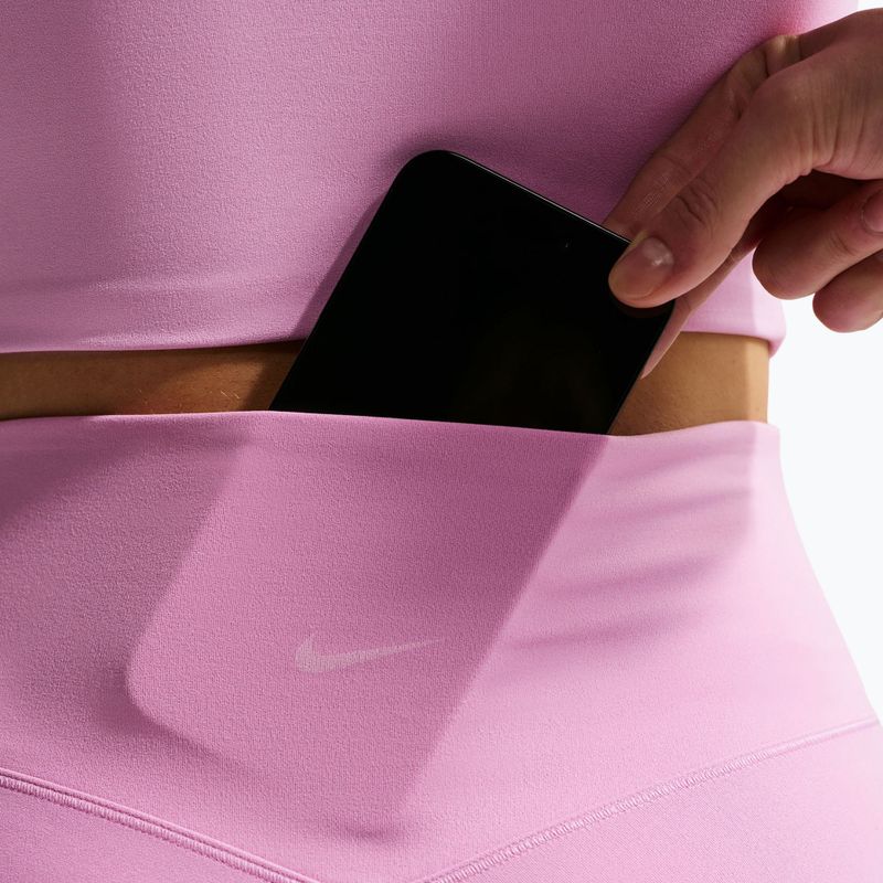 Spodenki damskie Nike Zenvy High Waisted Biker 5" light magenta/white 7