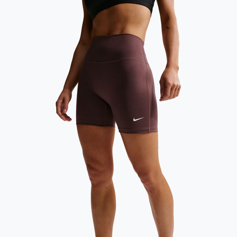 Spodenki damskie Nike One High-Waisted Biker 5" tattoo/white 4