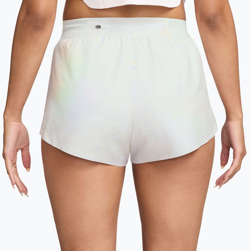 Spodenki do biegania damskie Nike AeroSwift Dri-Fit ADV Mid-Rise Brief Lined 3" off white/white/black 2
