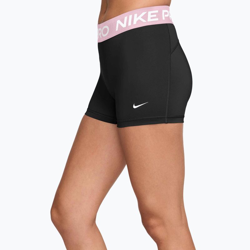 Spodenki damskie Nike Pro Mid-Rise Biker 3" black/pink foam/white 3