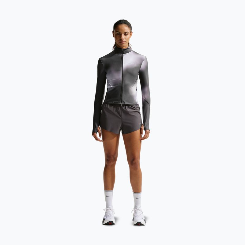 Bluza do biegania damska Nike Swift Dri-Fit Full Zip Mid-Layer dark smoke grey/light smoke grey 2