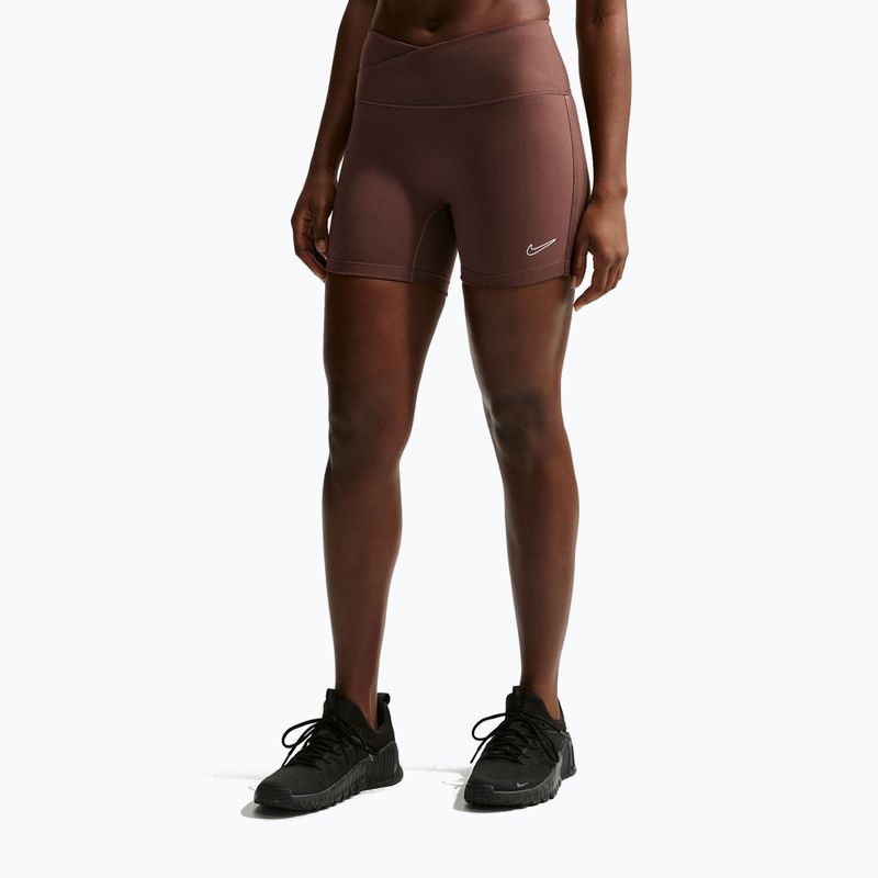 Spodenki damskie Nike One Biker 5" light chocolate