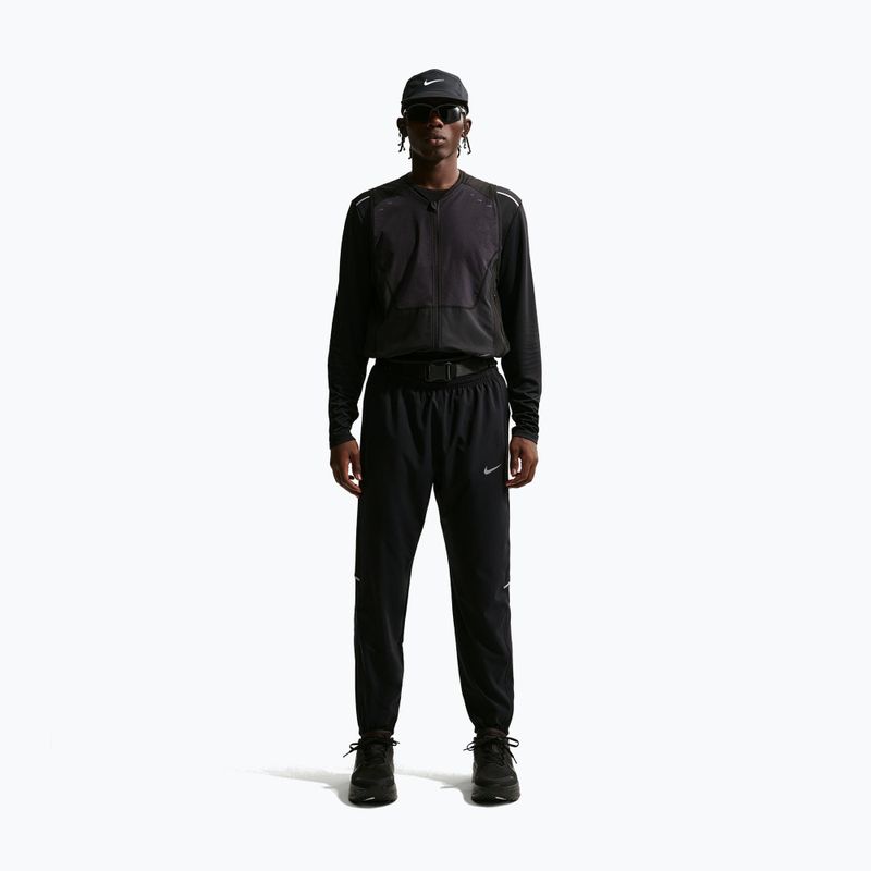 Spodnie do biegania męskie Nike Miler Dri-Fit Woven black/black 2