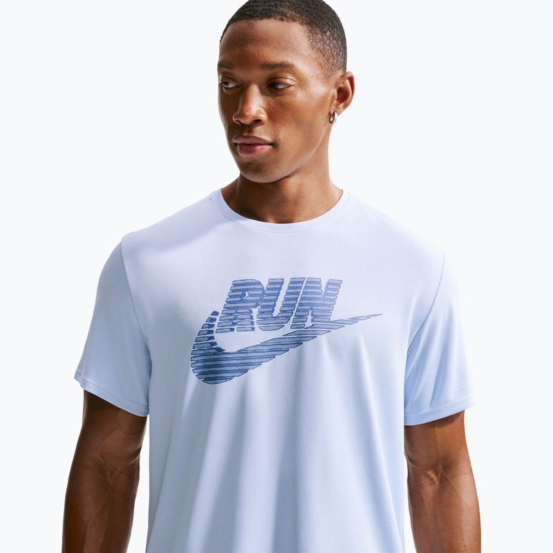 Koszulka do biegania męska Nike Miler Dri-Fit UV hydrogen blue/lapis 5