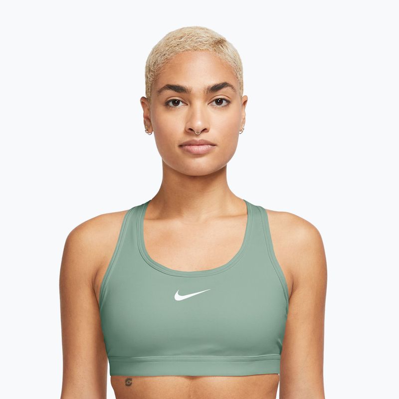 Biustonosz treningowy Nike Swoosh Medium Support steam/white
