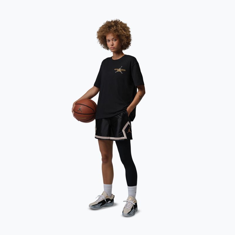 Spodenki koszykarskie damskie  Jordan Sport Diamond 4" black/metallic gold 2