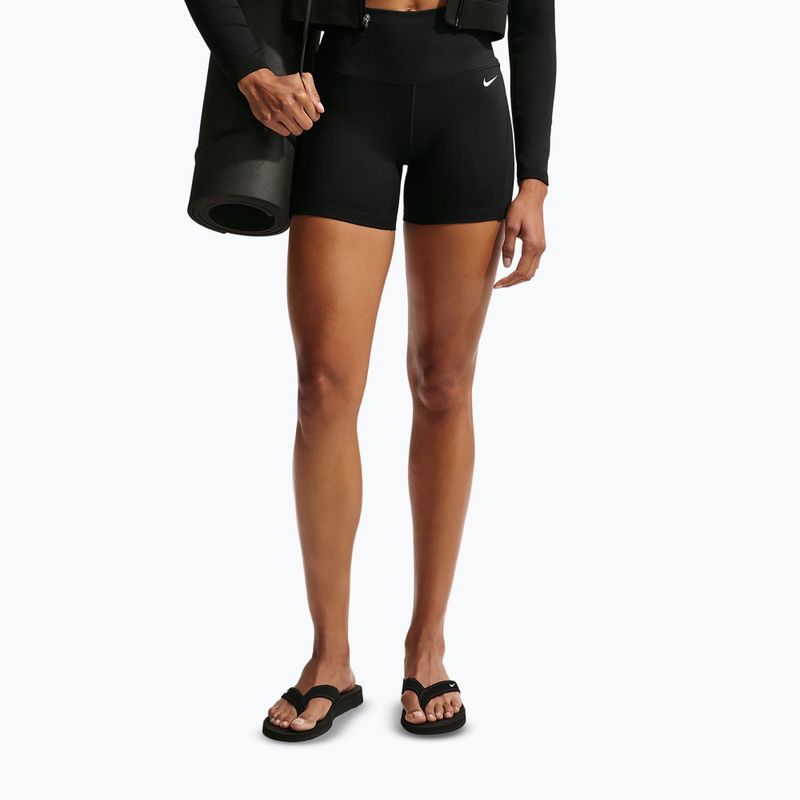Spodenki damskie Nike One High Waisted Biker 5" black/black/white