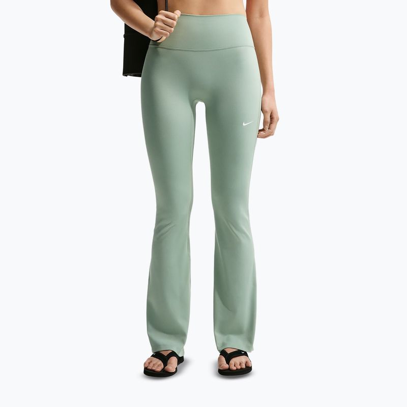 Legginsy damskie Nike One High Waisted Flared steam/white