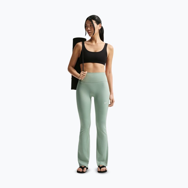 Legginsy damskie Nike One High Waisted Flared steam/white 2