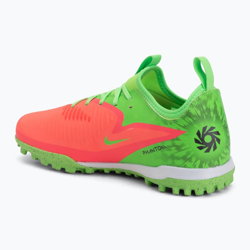 Buty piłkarskie dziecięce Nike Jr. Phantom 6 Low Academy Erling Haaland TF hot punch/green strike/black 3