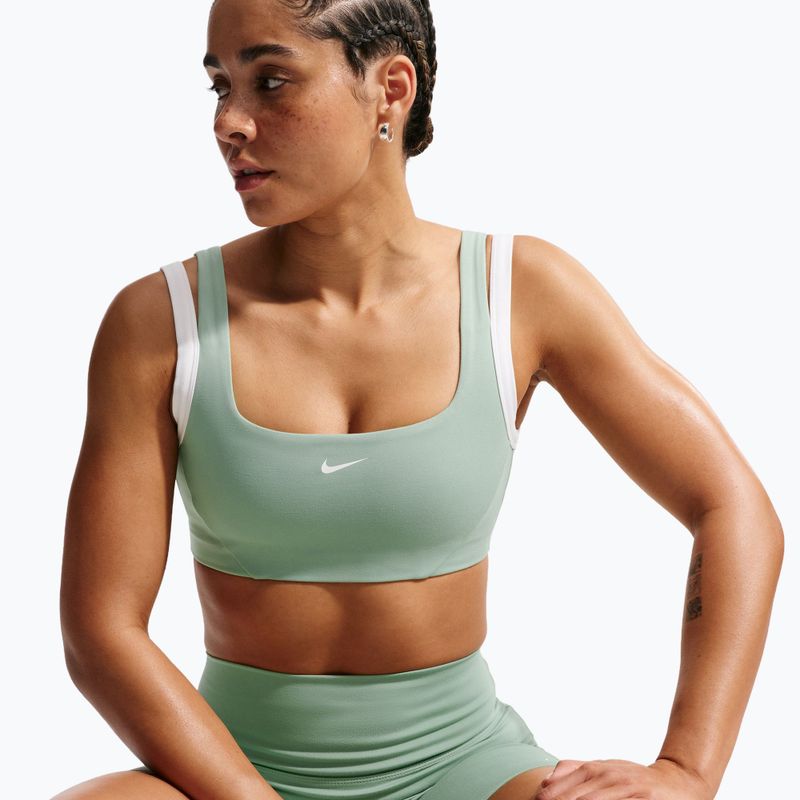 Biustonosz treningowy Nike One Light Support steam/white/white 4