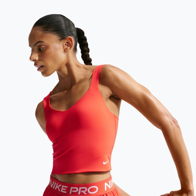 Koszulka treningowa damska Nike Pro Sculpt Medium Support Padded Tank light crimson/white 4