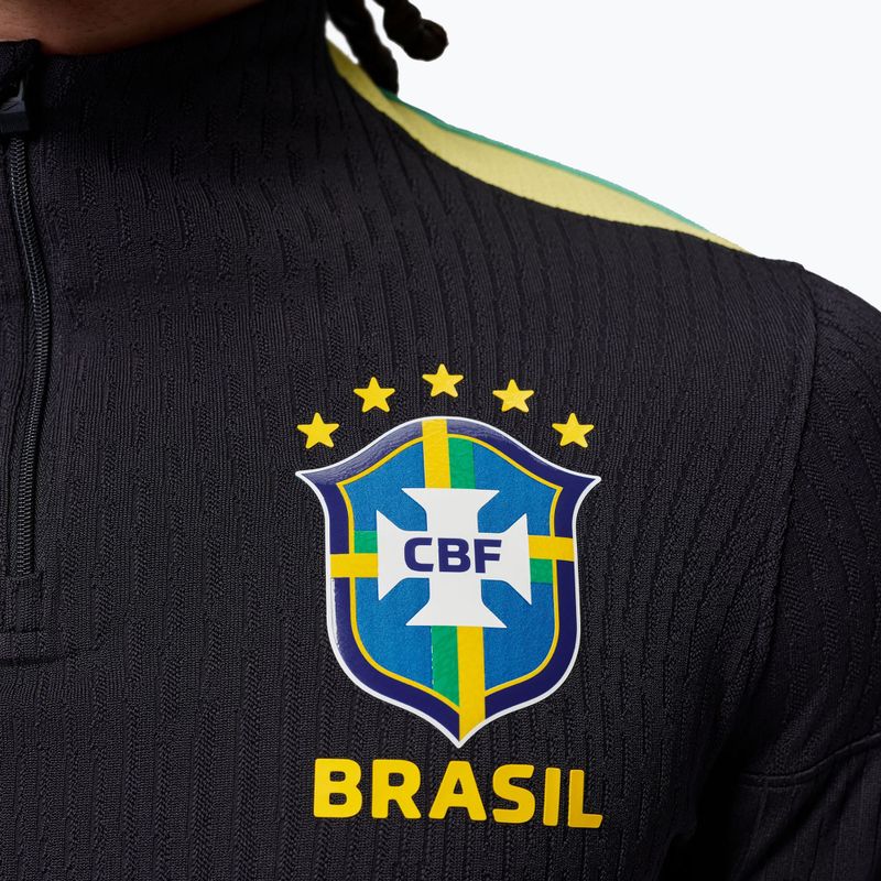 Longsleeve piłkarski męski Brazil Strike Elite Jordan Dri-Fit Drill Top black/yellow puls/light menta/P109C 7