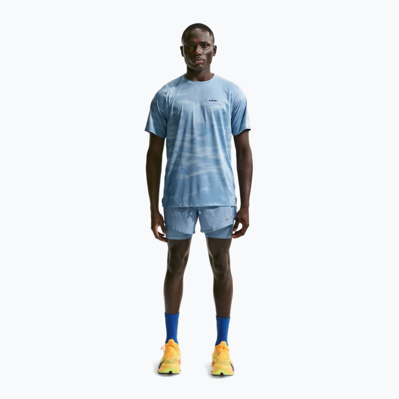 Koszulka do biegania męska Nike Stride Dri-Fit ADV work blue/light armory blue/aegean storm 2