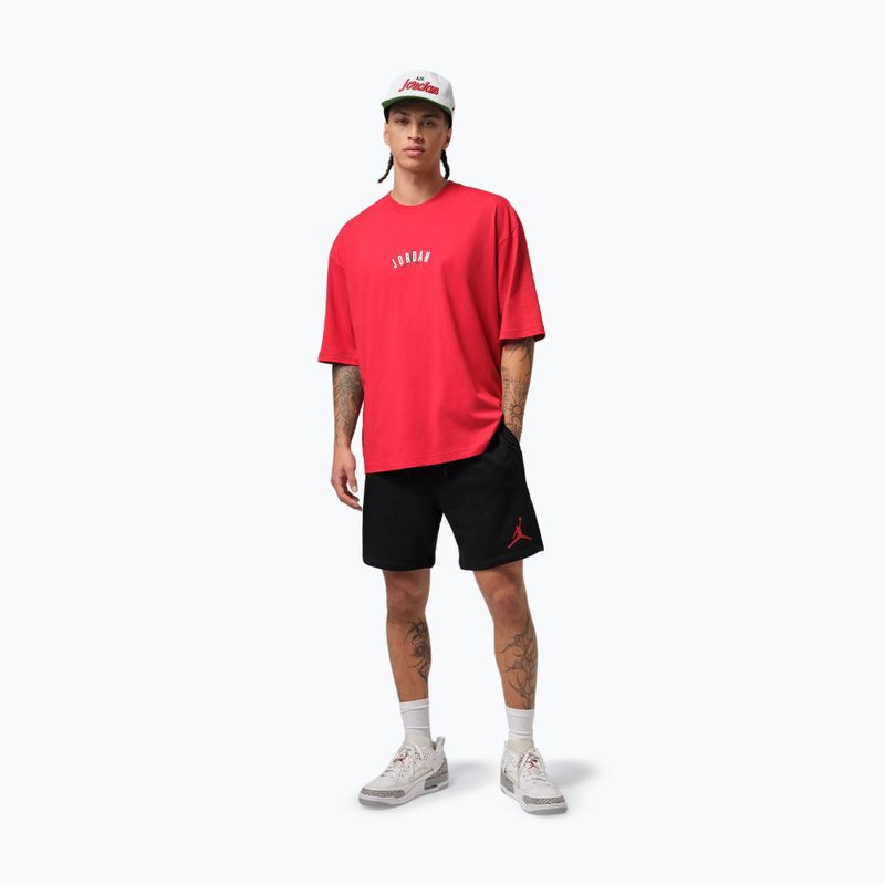 Spodenki męskie Jordan Fleece black/gym red 2