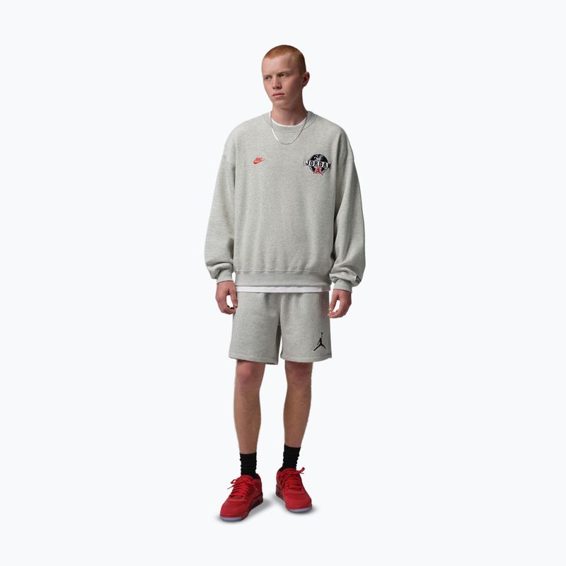 Spodenki męskie Jordan Fleece grey heather/black 2