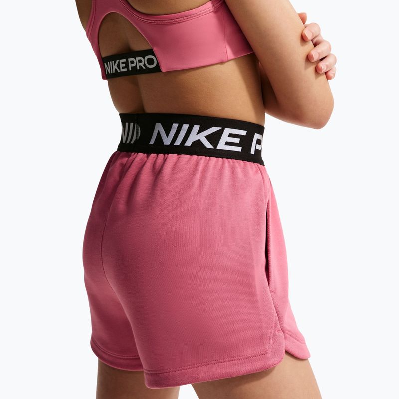 Spodenki dziecięce Nike Pro Fleece Dri-Fit peony/peony/black/white 5