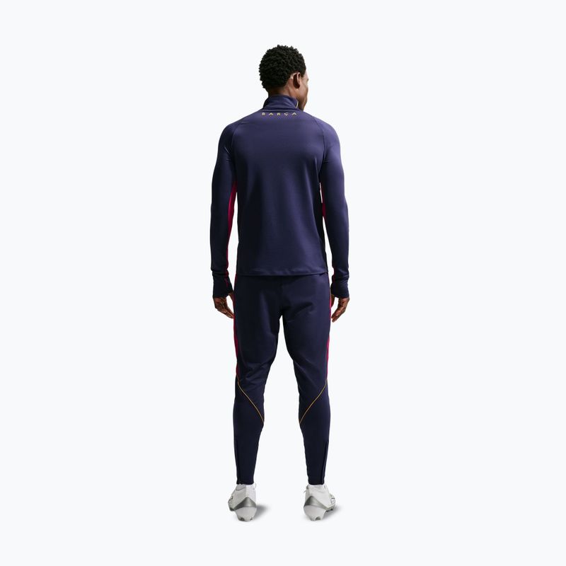 Bluza piłkarska męska Nike FC Barcelona Strike Soccer Drill Top blackened blue/mineral yellow 3