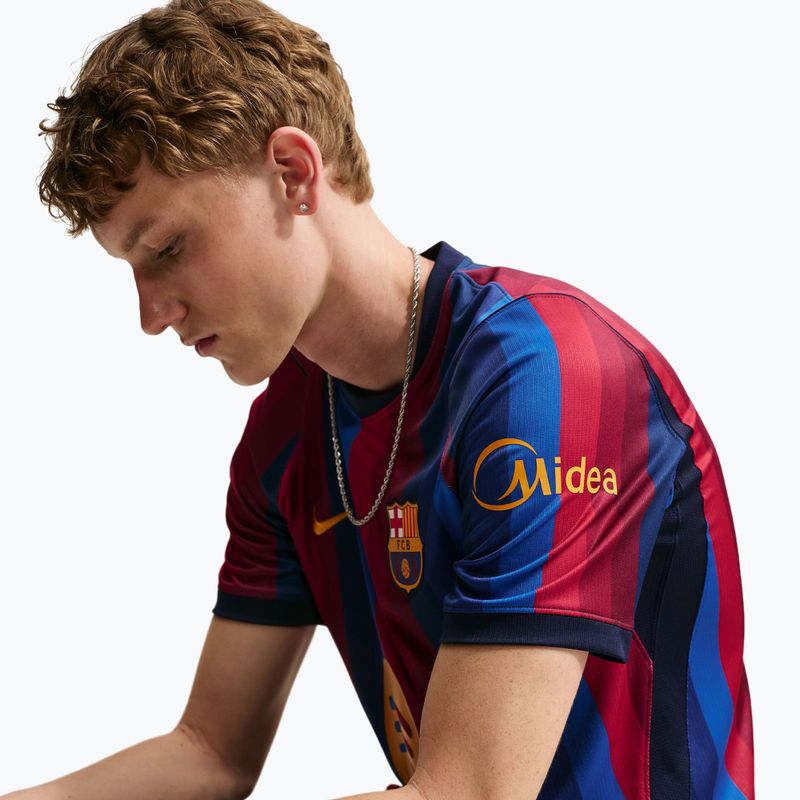 Koszulka piłkarska męska Nike FC Barcelona Dri-Fit Stadium Home deep garnet/blue void/mineral yellow 6