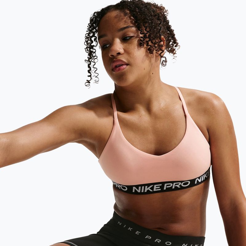 Biustonosz treningowy dziecięcy Nike Pro Indy arctic orange/black/white 5