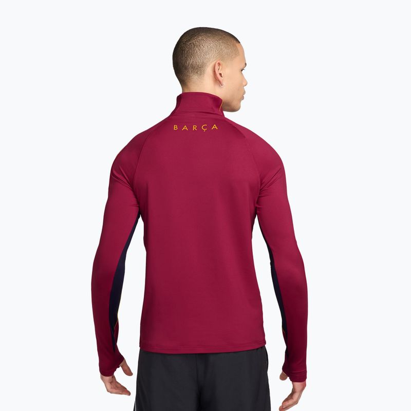 Bluza piłkarska męska Nike FC Barcelona Strike Soccer Drill Top noble red/mineral yellow/mineral yellow 2
