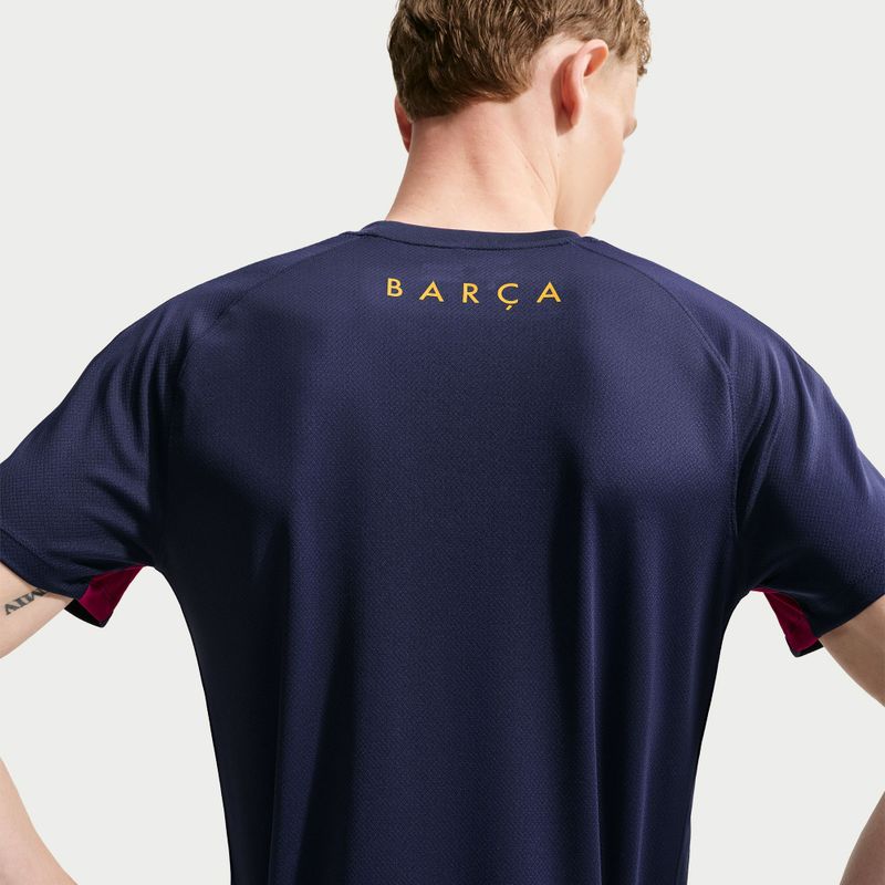 Koszulka piłkarska męska Nike FC Barcelona Strike Soccer Dri-Fit blackened blue/noble red/mineral yellow 7