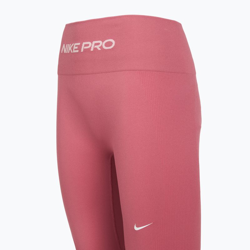 Legginsy damskie Nike Pro Seamless pink peony/white 3
