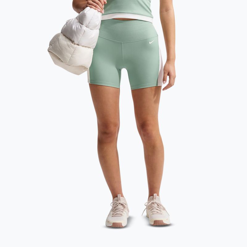 Spodenki damskie Nike One High Waisted Biker 5" steam/white/white
