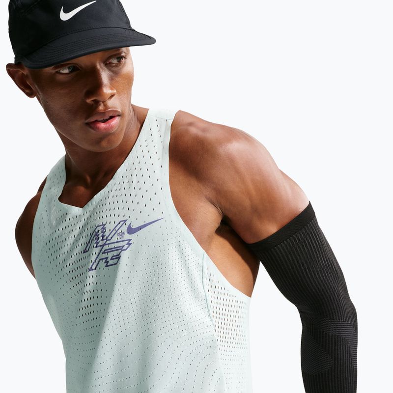 Koszulka do biegania męska Nike AeroSwift Dri-Fit ADV Running Singlet barely green/lapis 4