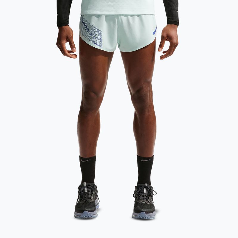 Spodenki do biegania męskie Nike AeroSwift Dri-Fit ADV Brief-Lined 2" barely green/lapis