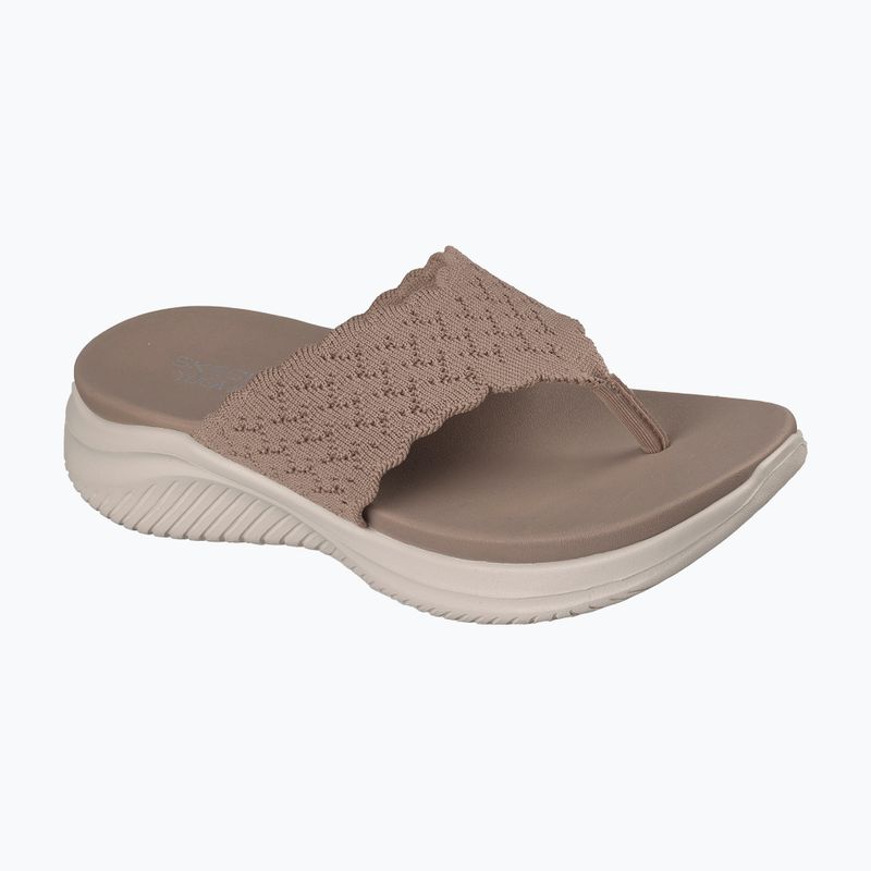Klapki damskie SKECHERS Ultra Flex 3.0 Rhythm Waves brown 8