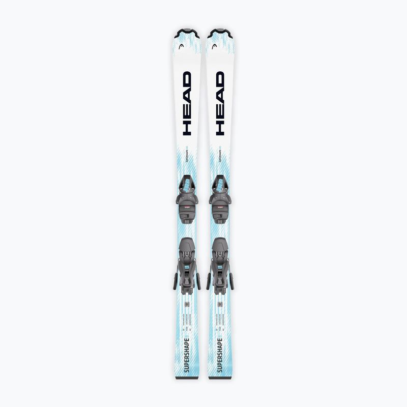Narty zjazdowe dziecięce HEAD Supershape JRS + wiązania Jrs 7.5 GW CA white/blue