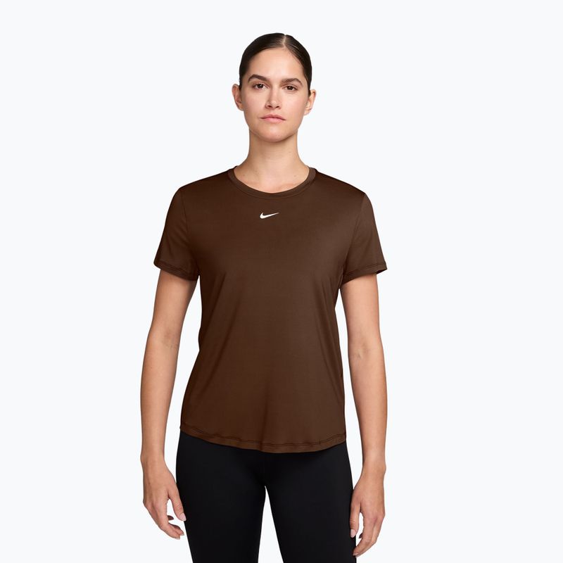 Koszulka damska Nike One Classic Dri-Fit SS cacao wow/white