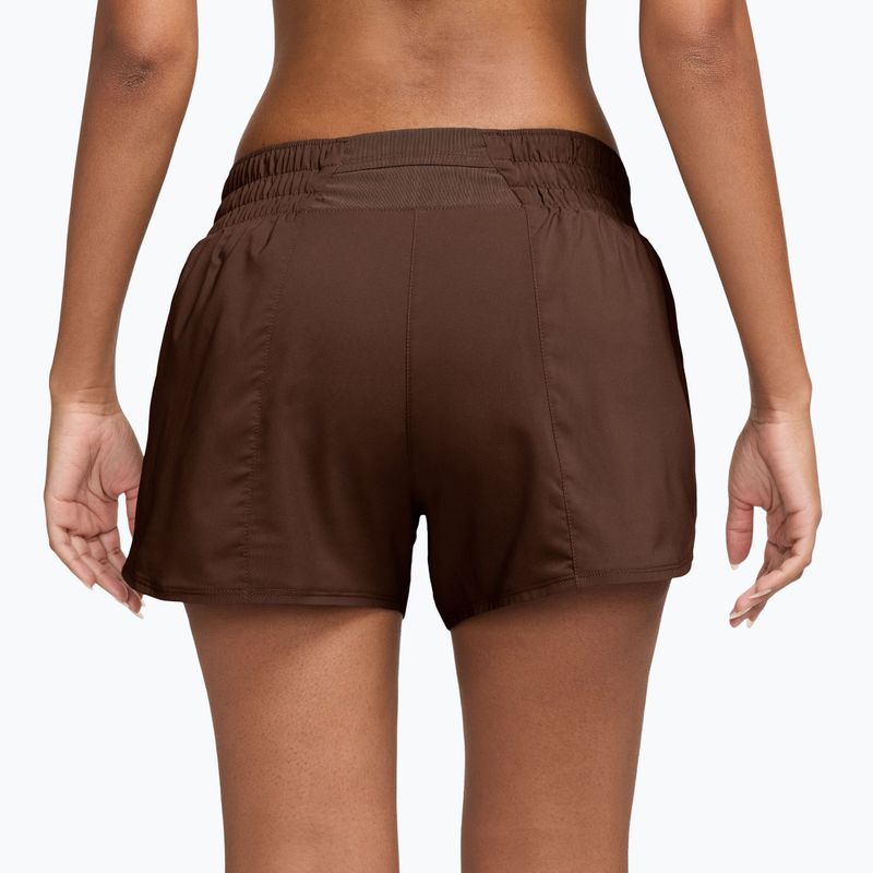 Spodenki damskie Nike One Dri-Fit 3" cacao wow/white 2