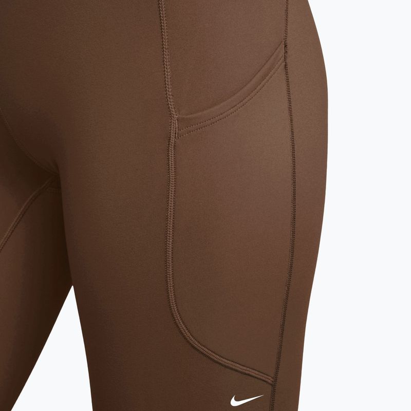 Legginsy treningowe damskie Nike One High-Waisted 7/8 cacao wow/white 3